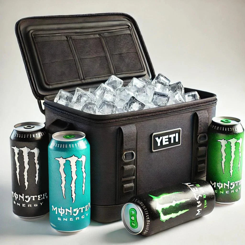 Kayak cooler add-on with drinks and ice, perfect for paddle adventures.